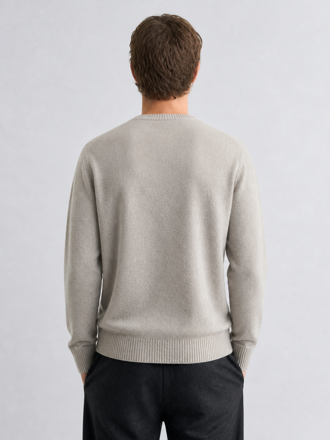 Lambswool crew knit, back