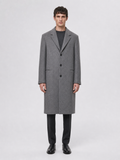 Mid-grey wool topcoat, front